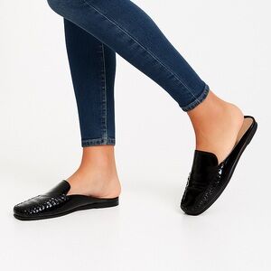 Stuart Weitzman Black Patent Leather Loafers Size 9